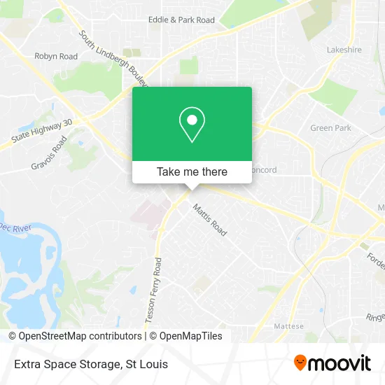 Extra Space Storage map