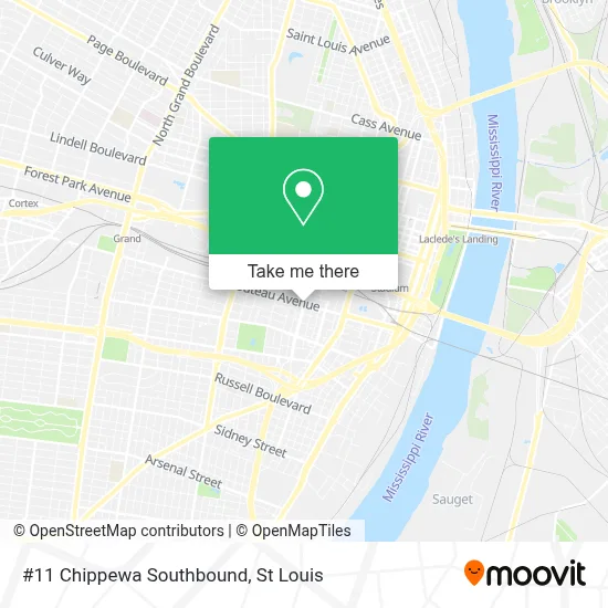 #11 Chippewa Southbound map