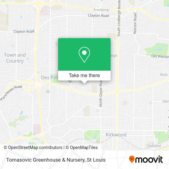 Tomasovic Greenhouse & Nursery map