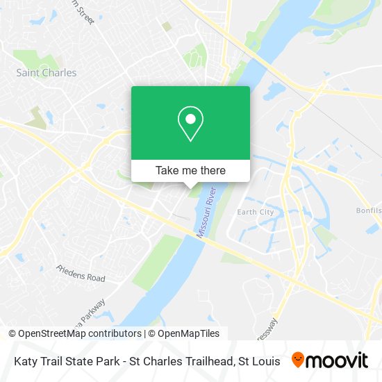 Katy Trail State Park - St Charles Trailhead map