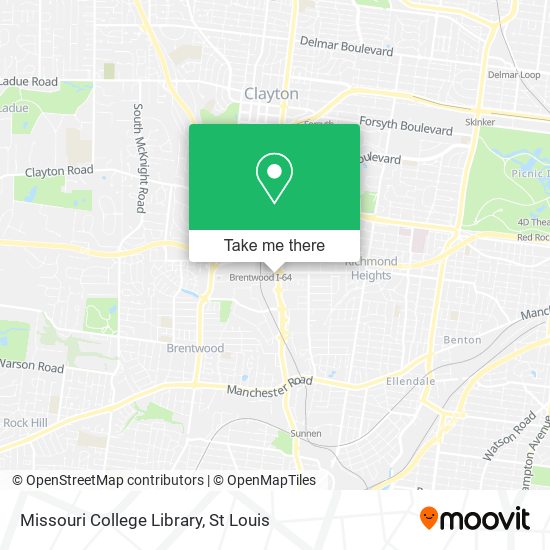 Missouri College Library map