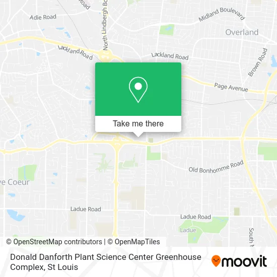 Donald Danforth Plant Science Center Greenhouse Complex map