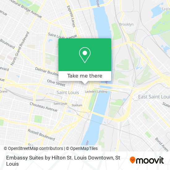 Mapa de Embassy Suites by Hilton St. Louis Downtown