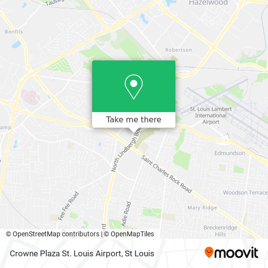 Crowne Plaza St. Louis Airport map