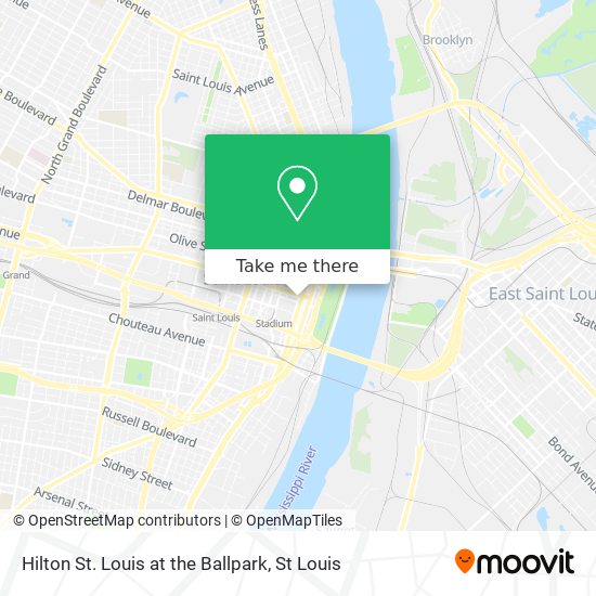Hilton St. Louis at the Ballpark map