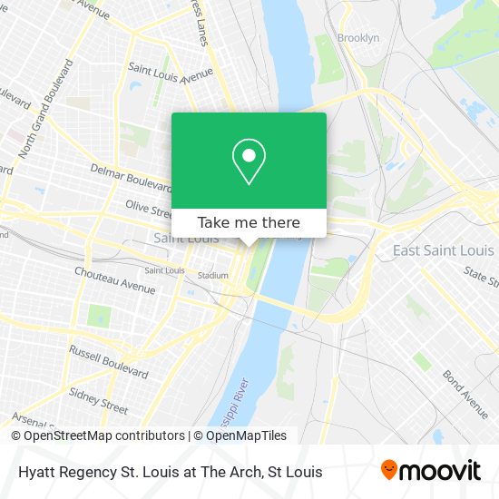 Hyatt Regency St. Louis at The Arch map