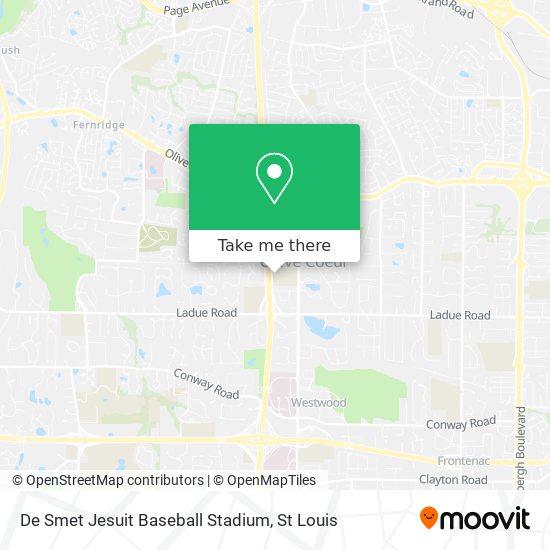 De Smet Jesuit Baseball Stadium map