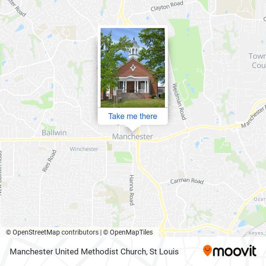 Manchester United Methodist Church map