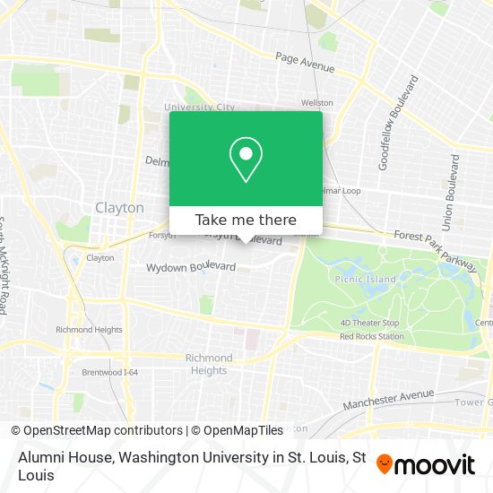 Mapa de Alumni House, Washington University in St. Louis
