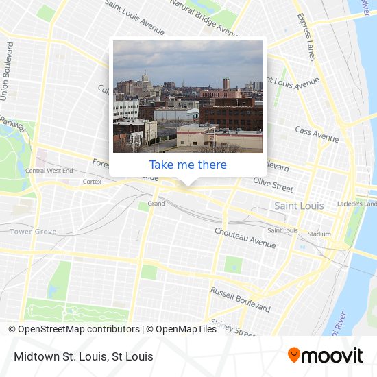 Mapa de Midtown St. Louis