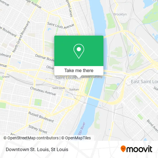 Downtown St. Louis map