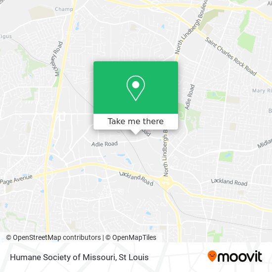 Humane Society of Missouri map