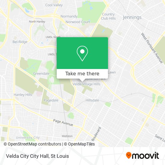 Velda City City Hall map