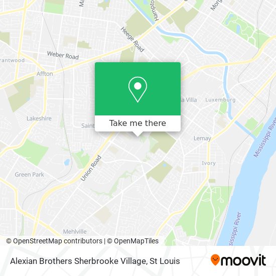 Alexian Brothers Sherbrooke Village map