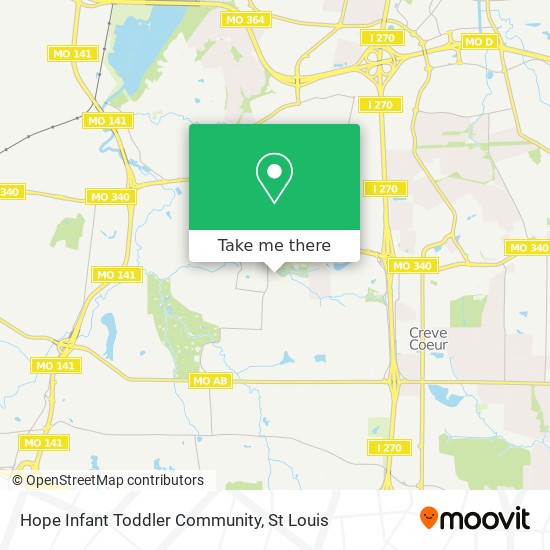 Hope Infant Toddler Community map