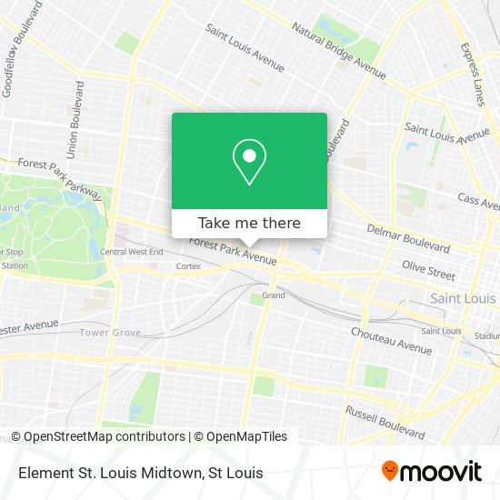 Mapa de Element St. Louis Midtown