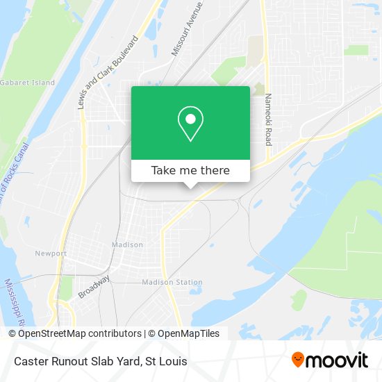 Mapa de Caster Runout Slab Yard