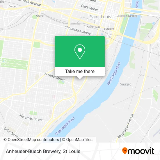Anheuser-Busch Brewery map