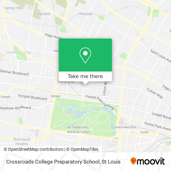 Crossroads College Preparatory School map