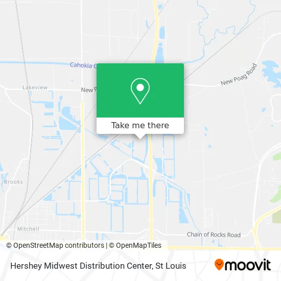 Hershey Midwest Distribution Center map
