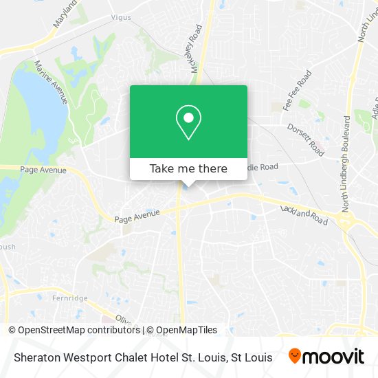 Sheraton Westport Chalet Hotel St. Louis map