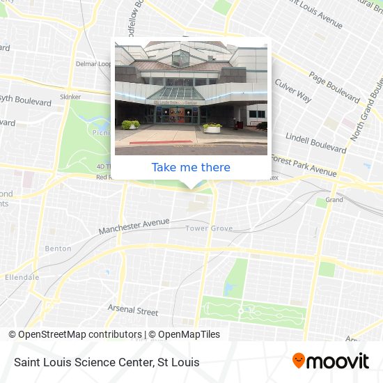 Mapa de Saint Louis Science Center