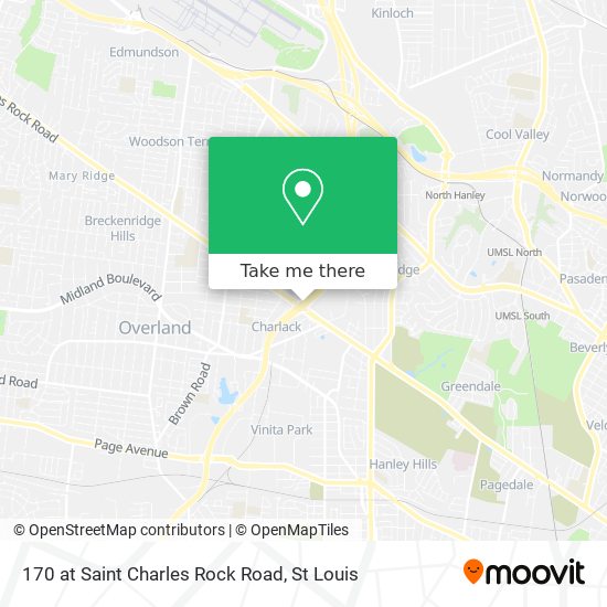 170 at Saint Charles Rock Road map