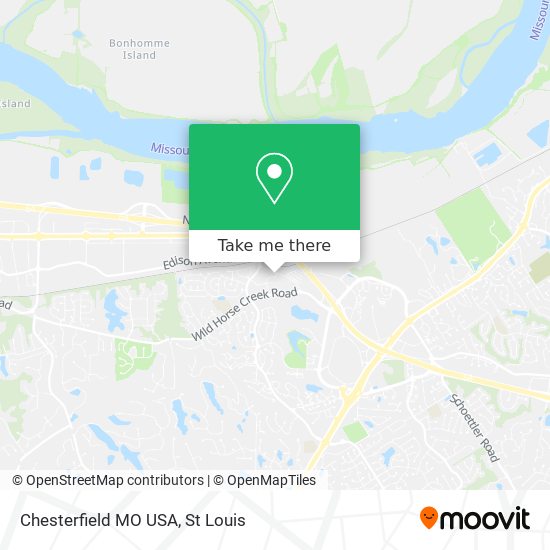 Chesterfield MO USA map