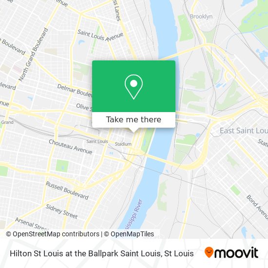 Hilton St Louis at the Ballpark Saint Louis map
