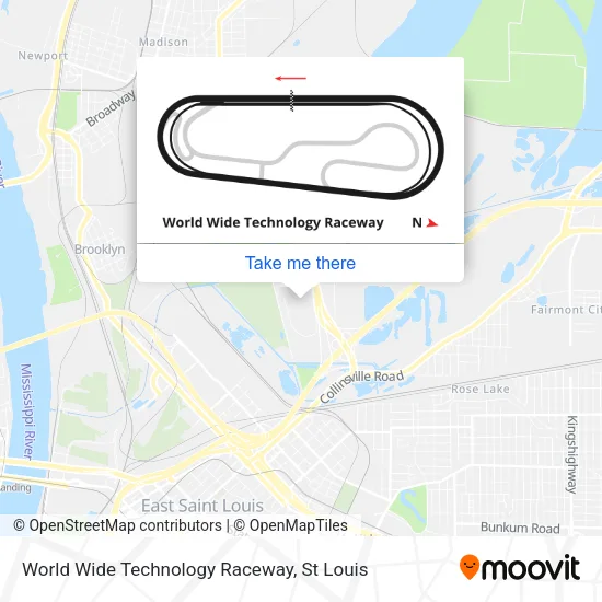 World Wide Technology Raceway map