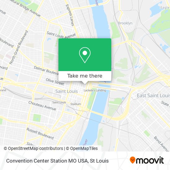 Convention Center Station MO USA map