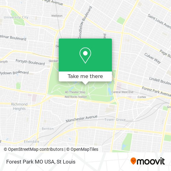 Mapa de Forest Park MO USA