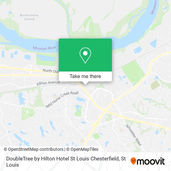 DoubleTree by Hilton Hotel St Louis Chesterfield map