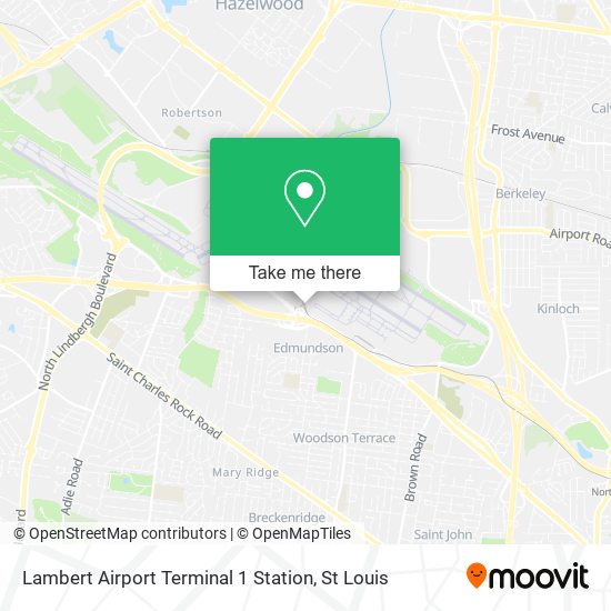 Lambert Airport Terminal 1 Station map