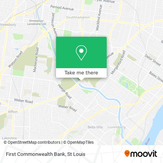 First Commonwealth Bank map
