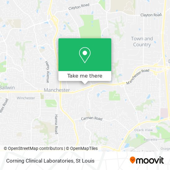 Corning Clinical Laboratories map