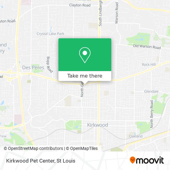 Kirkwood Pet Center map