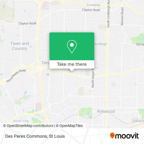 Mapa de Des Peres Commons