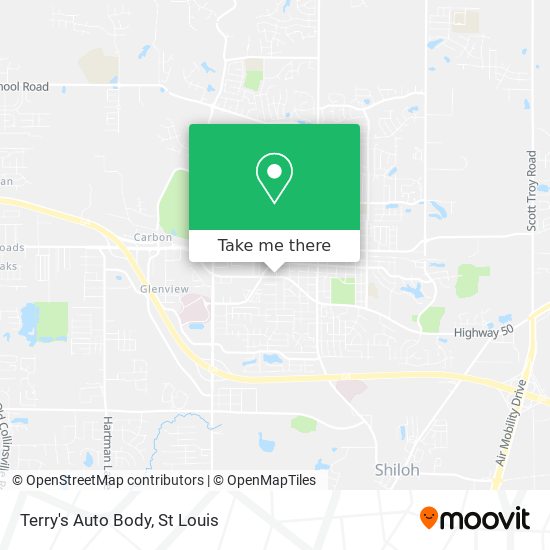 Terry's Auto Body map