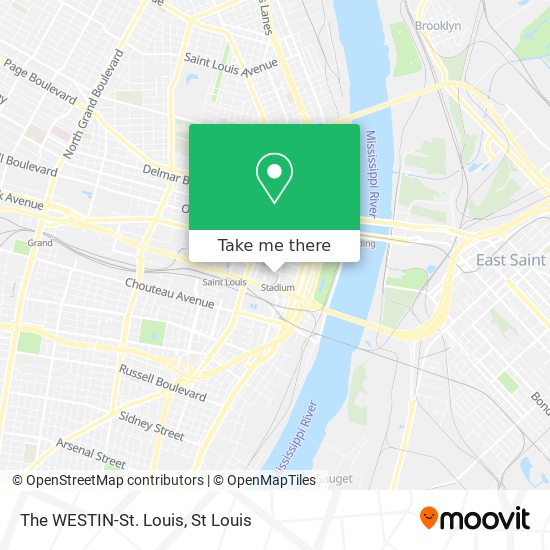 The WESTIN-St. Louis map