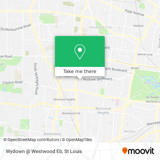 Mapa de Wydown @ Westwood Eb