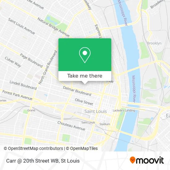 Carr @ 20th Street WB map