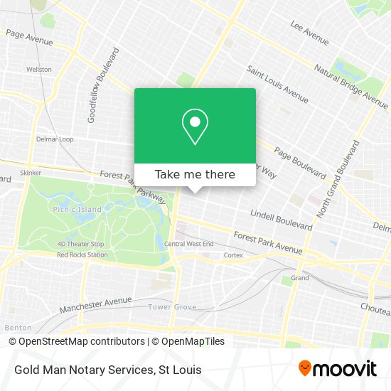 Gold Man Notary Services map