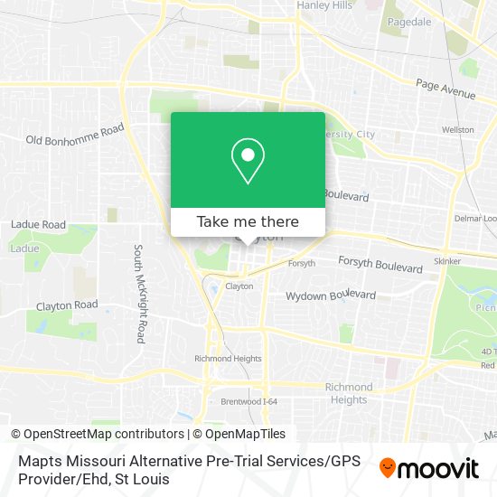 Mapa de Mapts Missouri Alternative Pre-Trial Services / GPS Provider / Ehd