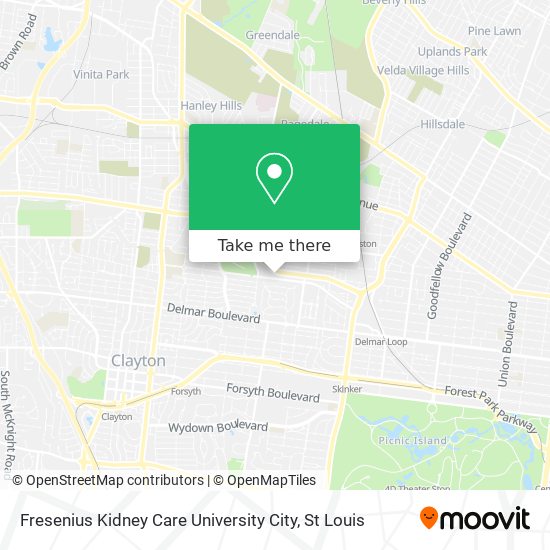 Fresenius Kidney Care University City map