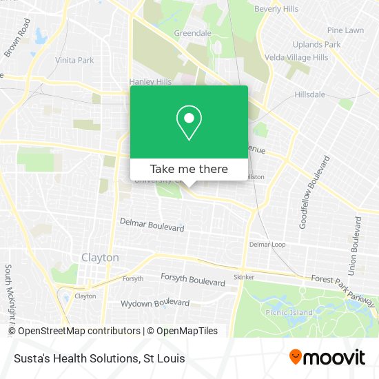 Susta's Health Solutions map