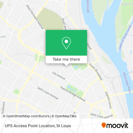 UPS Access Point Location map