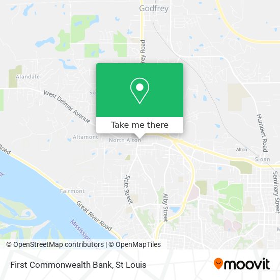 First Commonwealth Bank map