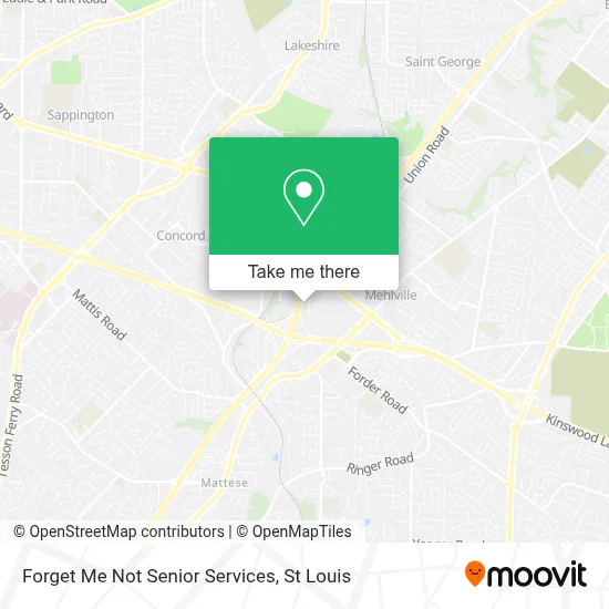 Forget Me Not Senior Services map