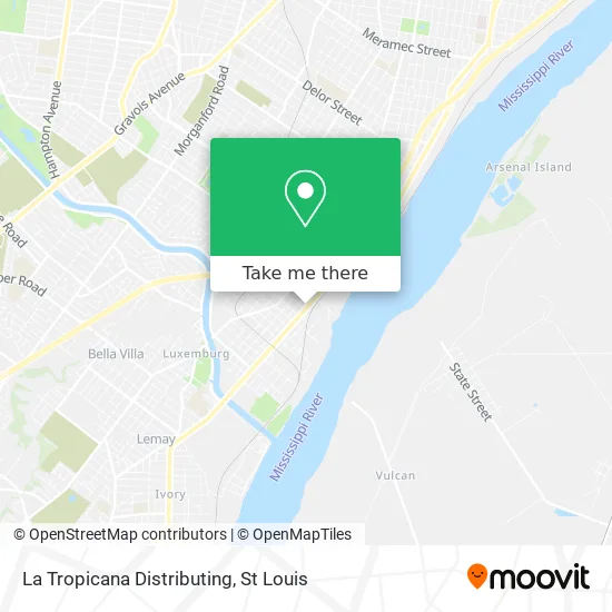 La Tropicana Distributing map